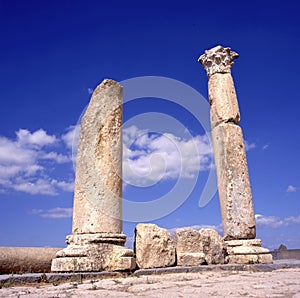 Roman Corinthian columns in Umm Qais (Umm Qays