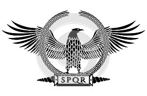 Roman eagle logo vector illustration