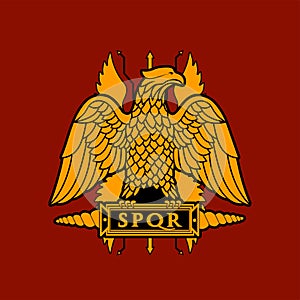 roman eagle symbol vector illustration