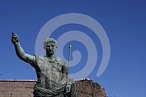 Roman emperors on Rome city streets