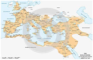 The Roman Empire at its maximum expansion in 117 AD