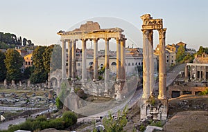 Roman Forum, also known as Foro di Cesare, or Forum of Caesar in Rome, Italy.