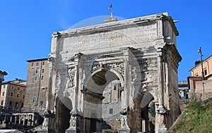 Roman forum arch of septimius severus photo