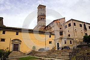 The Roman forum, the medieval Church of Santa Francesca Romana Benedictine virgin Mary