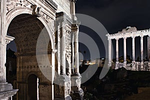 Roman Forum by night