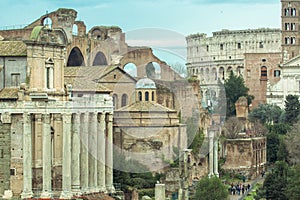The Roman Forum Rome antique architecture ruins Italy