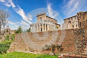 Roman forum in Rome, Italy