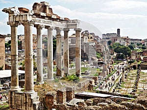 Roman forum in rome, italy photo