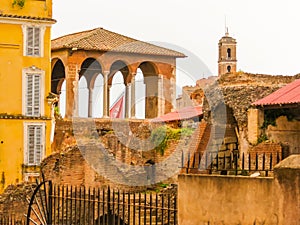 Roman Forum. Ruins of times of the Roman Empire