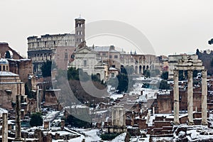 The Roman Forum seen from the Capitoline Hill.