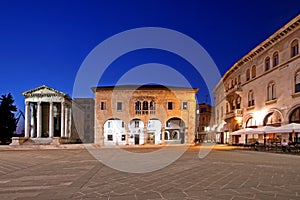 Roman Forum, square in Pula