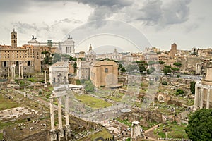 The Roman Forum on a Stormy Summer's Day