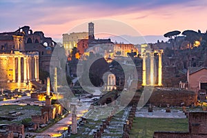 Roman Forum at sunrise, Rome, Italy