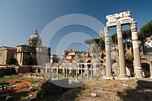 Roman Forum. Temple of Castor and Pollux photo