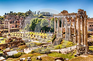 Roman Forum with the Temple of Saturn