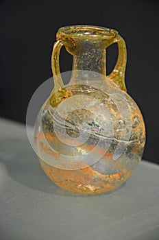 Roman glass vase photo
