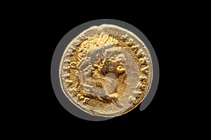 Roman gold aureus coin reverse of Roman Emperor Domitian