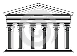 Roman/Greek Vector Pantheon temple