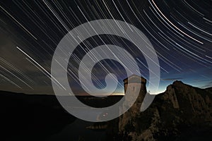 Roman hermitage under starry sky