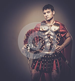 Roman legionary soldier photo