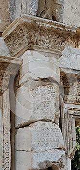 Roman library ruins at Ephesus, Turkey