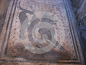 Roman mosaic in the ancient city photo