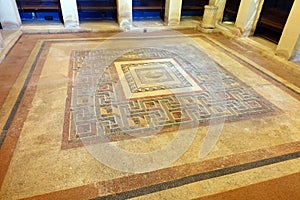 Roman Mosaic Floor, Domus Romana, Mdina, Malta photo