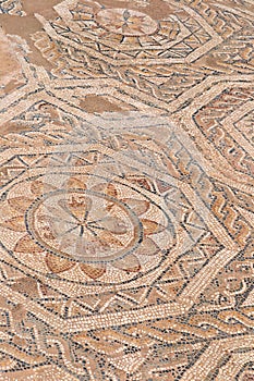 Roman mosaic in Nora, Italy