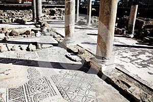 Roman mosaics, Agia Kyriaki church, Paphos, Cyprus photo