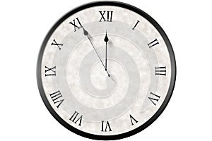 Roman numeral clock counting down