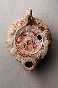 Roman Oil- Lamp with gladiators