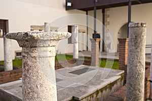 Roman peristylium ruins at Convent of San Antonio, Almendralejo, Spain