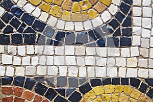 Roman polychrome mosaic detail photo