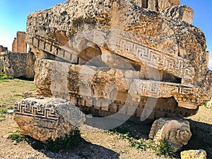 Roman ruines of ancient Heliopolis in Baalbek, Beqaa Valley, Lebanon