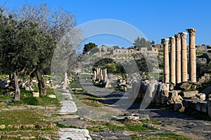 The roman ruines of Umm Qais (Gadara) on Jordan