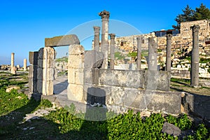 The roman ruines of Umm Qais (Gadara) on Jordan