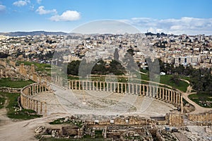 Roman ruins in the ancient city of Jerash