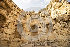 Roman ruins of ancient Heliopolis. Baalbek, Bekaa Valley, Lebanon