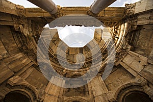 Roman ruins of ancient Heliopolis. Baalbek, Bekaa Valley, Lebanon