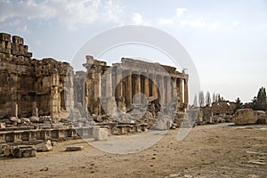 Roman ruins of ancient Heliopolis. Baalbek, Bekaa Valley, Lebanon