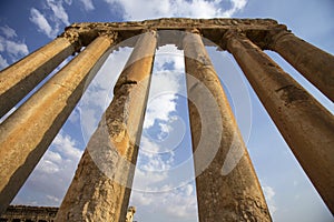 Roman ruins of ancient Heliopolis. Baalbek, Bekaa Valley, Lebanon