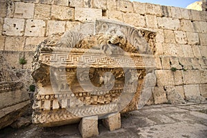 Roman ruins of ancient Heliopolis. Baalbek, Bekaa Valley, Lebanon