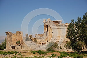 Roman ruins bacchus temple