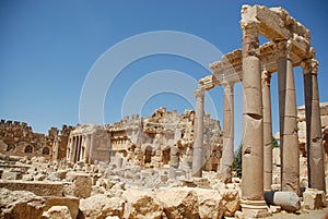 Roman ruins bacchus temple