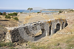 Roman ruins of Baelo Claudia in Tarifa, Cadiz province, Spain.