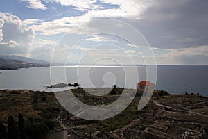 Roman ruins of Byblos, Mediterranean coast, Lebanon