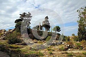 Roman ruins of Byblos, Mediterranean coast, Lebanon