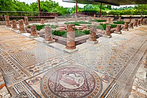 Roman ruins of Conimbriga. House of the Fountains in Conimbriga.