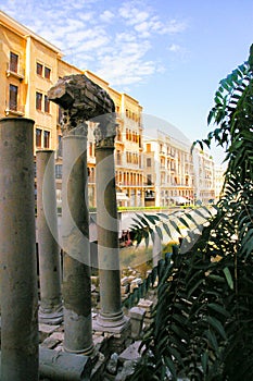 Roman ruins in downtown Beirut