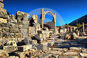 Roman ruins of Ephesus. Library of Celsus (Turkey). photo